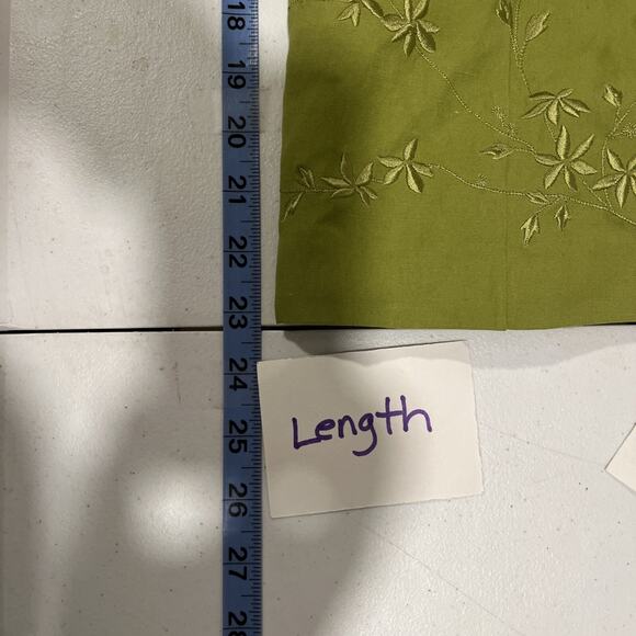 Ann Carson Silk Linen Green Embroidered Floral Tank L Buttons Ethereal Spring - Picture 8 of 10